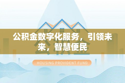 格尔木公积金数字化服务，引领未来，智慧便民