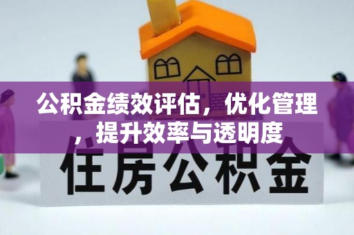 格尔木公积金绩效评估，优化管理，提升效率与透明度